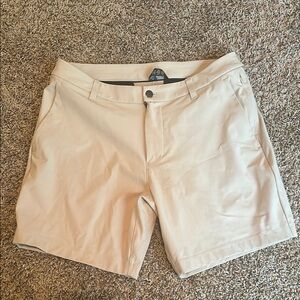 Lululemon Athletica Cream Flat Front Shorts